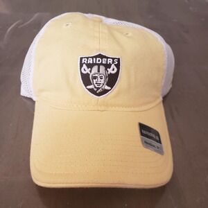 Oakland Raiders Hat Cap Strap Back Womens One Size NFL Football Trucker Reebok